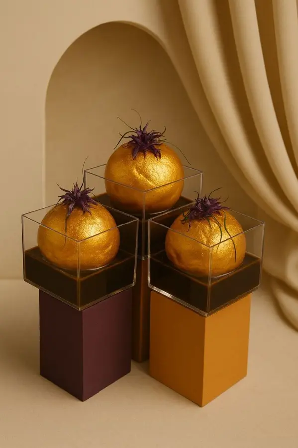 Golden Salmon Sphere